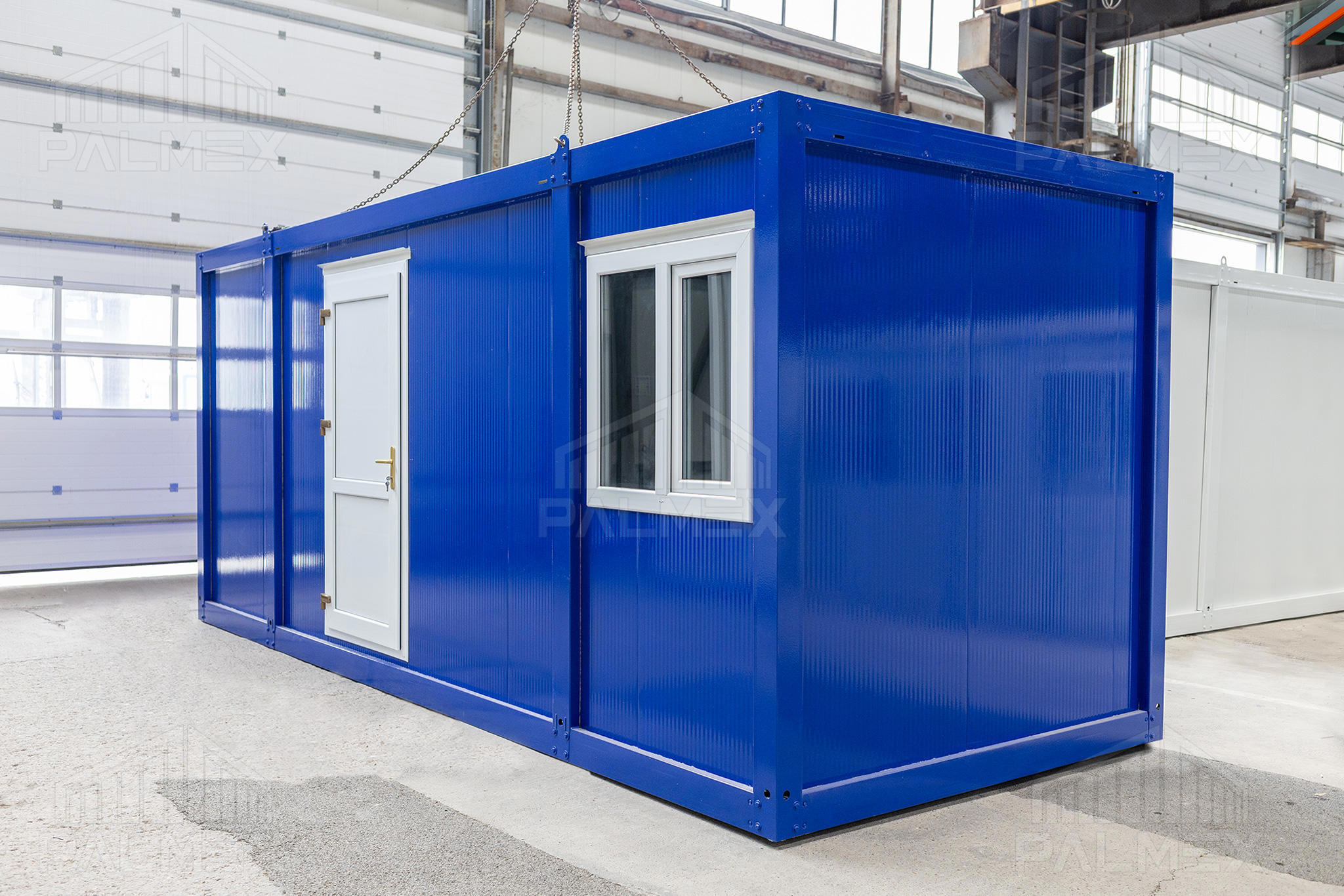 container birou albastru