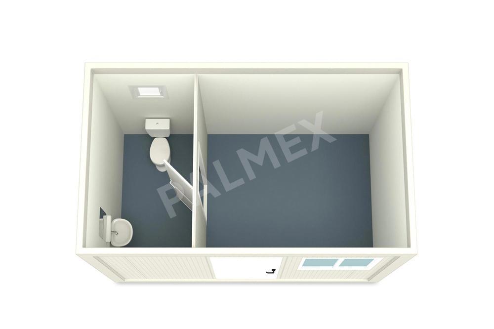 Container de Locuit 4m Basic cu WC Panou Alb PALMEX