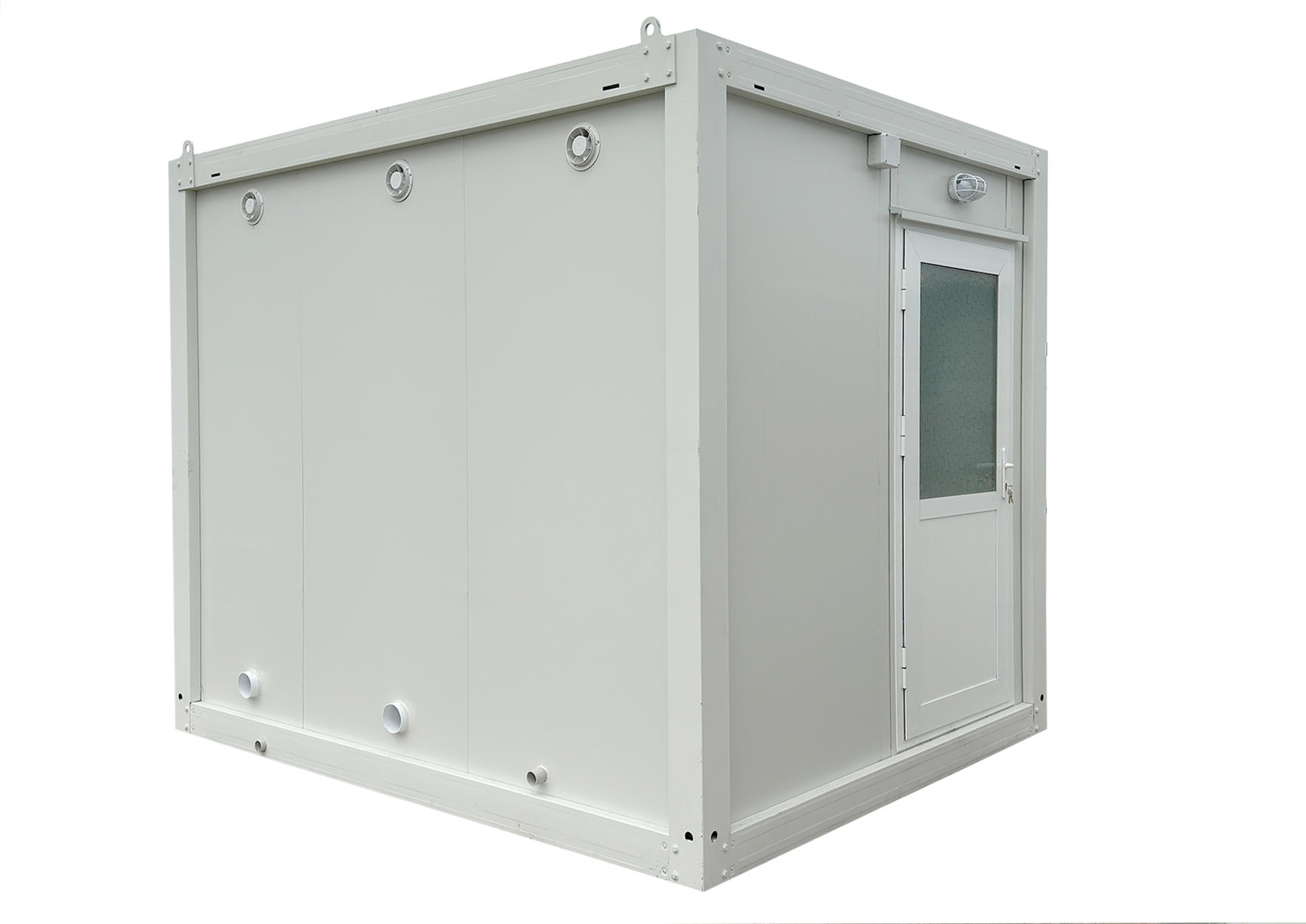 Container Sanitar 3m Type 3, cu 3 Cabine Dus Alb PALMEX