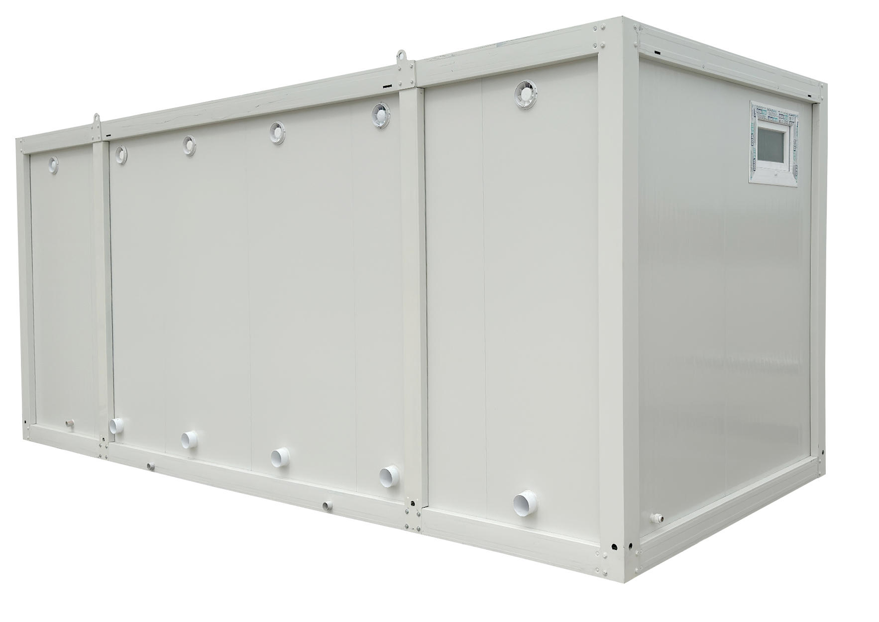 Container Sanitar 6m Type 2, cu 5 WC-uri 1 Pisoar Alb PALMEX