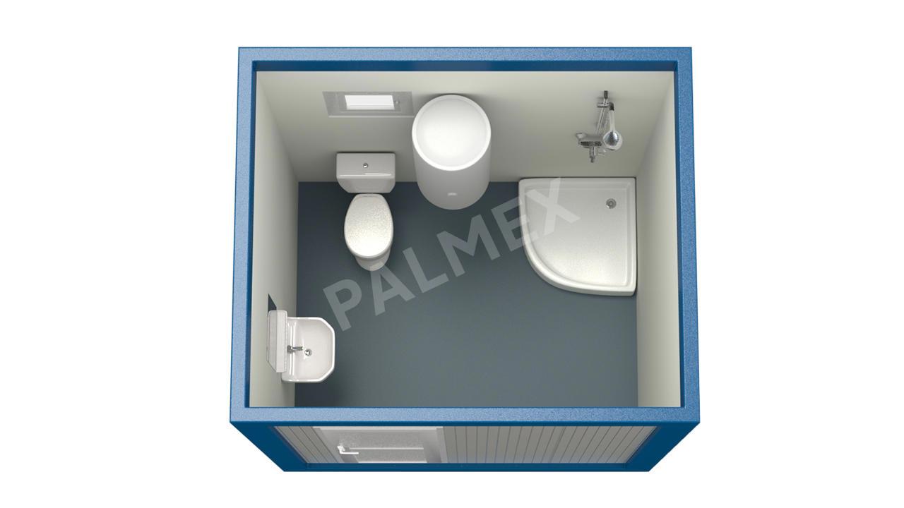 Container Sanitar 2.4m HI-FIX cu WC si Cabina Dus