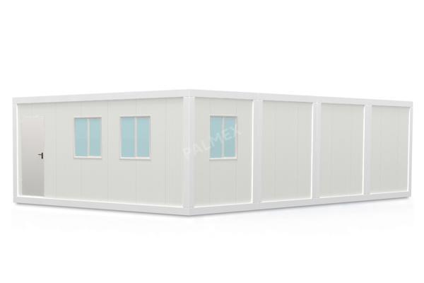 Containere Modulare 6x9.6m BASIC 1 Usa 3 Ferestre 